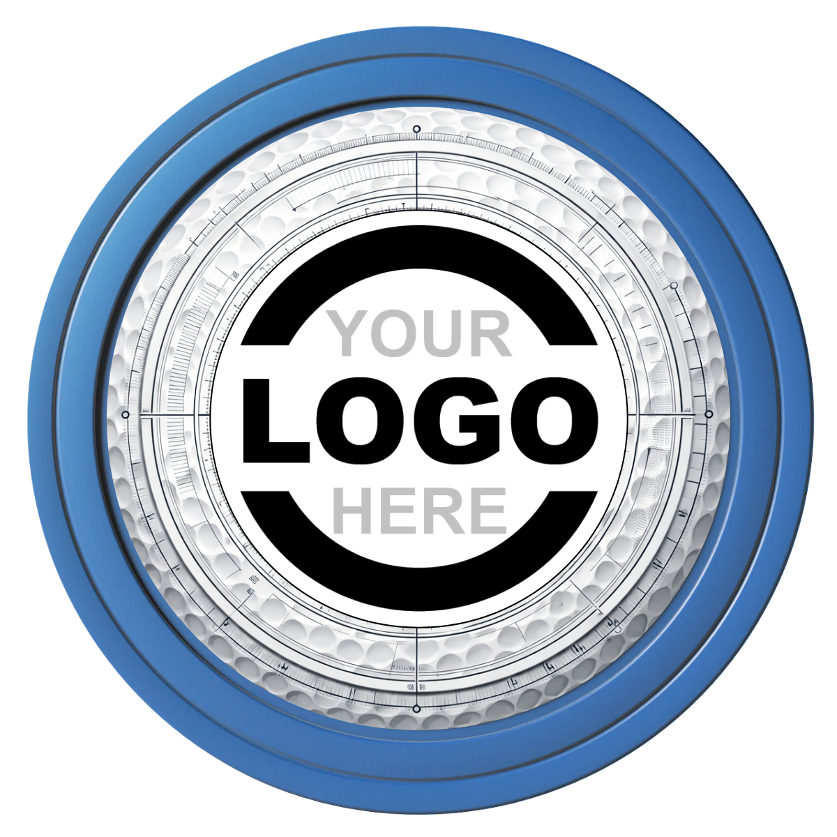 Ball Marcus Jr. Composite Poker Chips - Blue / Solid - Back