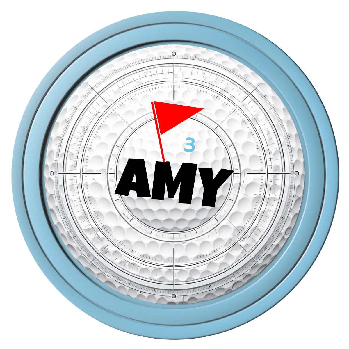 Ball Marcus Jr. Composite Poker Chips - Light Blue / Solid - Front