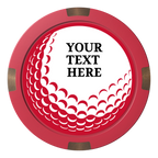 Hole In One Composite & Metal Hybrid Poker Chips - Red - Front