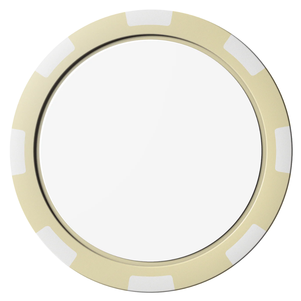Create Your Own Composite Poker Chips - Ivory / 8 Spot - Back