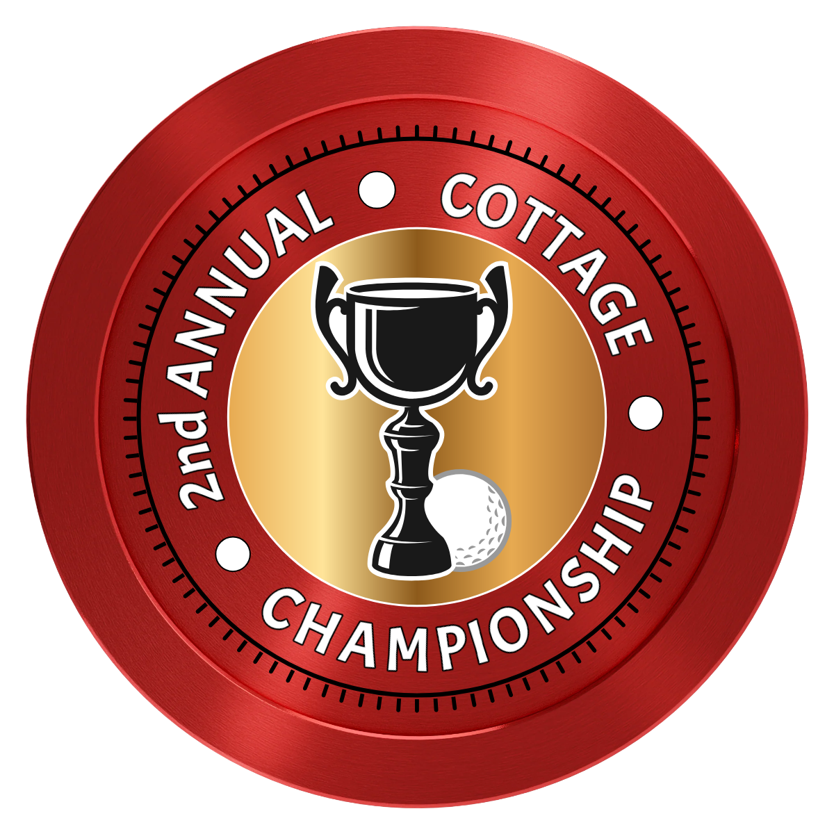 Club Champion Aluminum Poker Chips - Red - Back