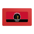 Beer and Glass Rectangular Poker Chip Plaques - Red - Back