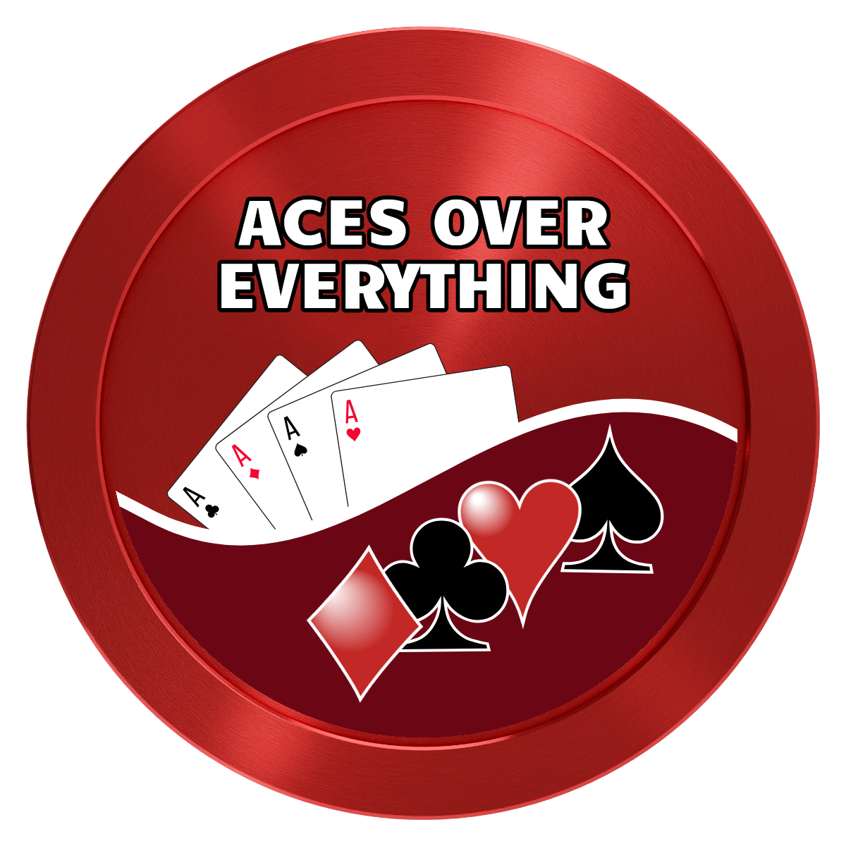 Erik's Casino Aluminum Poker Card Guards - Red - Back