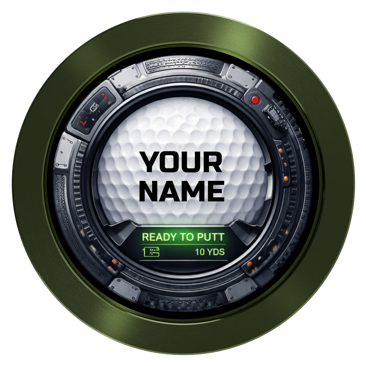 Auto Marked IV Aluminum Poker Chips - Green - Front