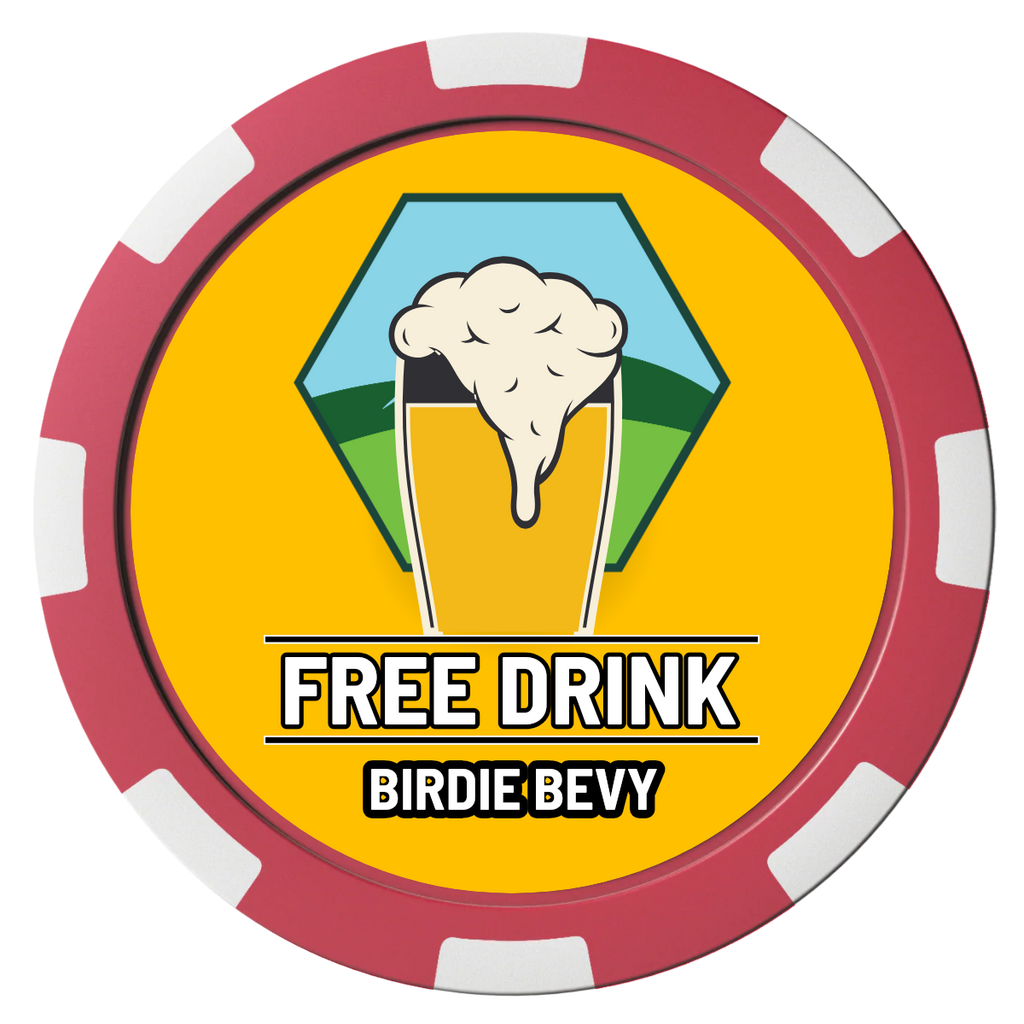 Birdy Bevy Magnetic Composite Poker Chips - Black / 8 Spot - Back