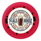 Free Beer Drink 2" Oversized Poker Chips - Red - Back