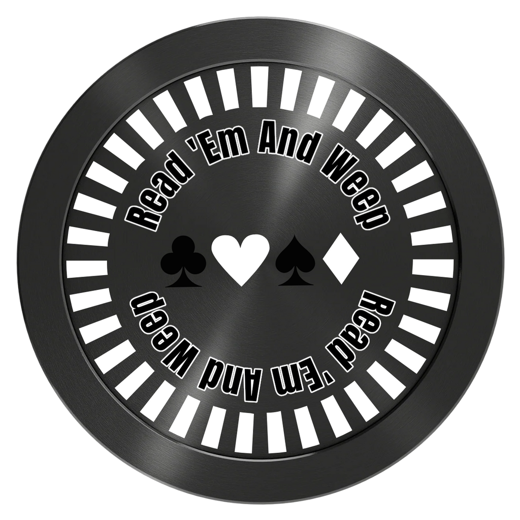 Gabe's Poker Room Aluminum Poker Card Guards - Black - Back