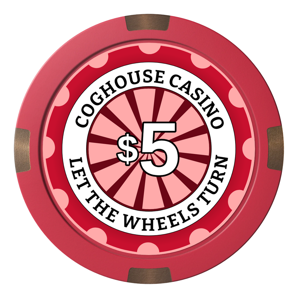 Cog House Composite & Metal Hybrid Poker Card Protectors - Red - Back