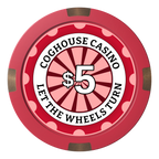 Cog House Composite & Metal Hybrid Poker Card Protectors - Red - Back