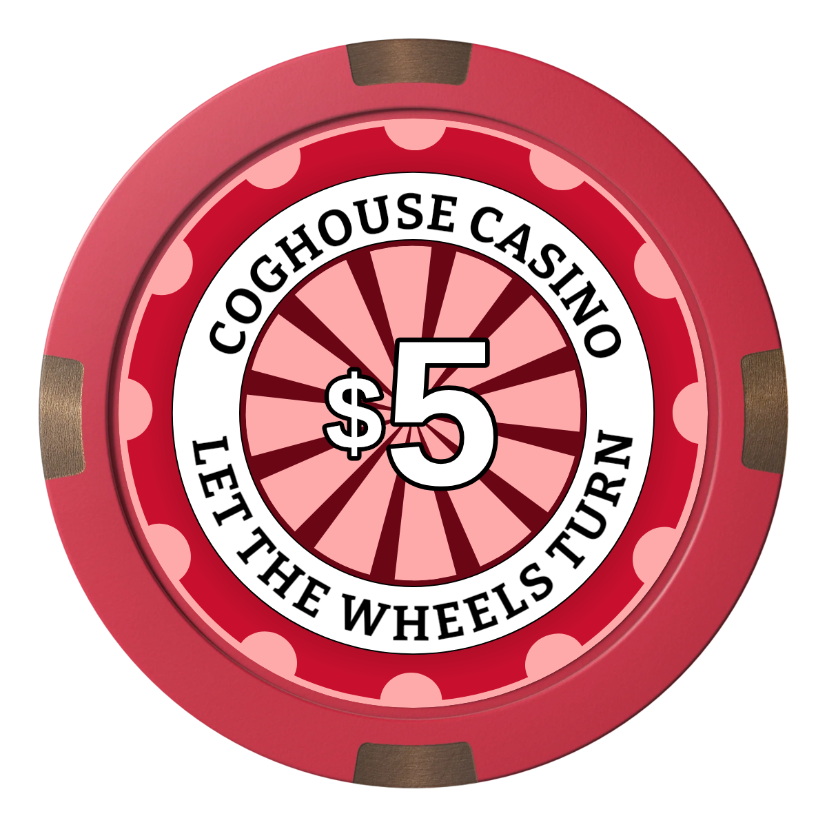 Cog House Composite & Metal Hybrid Poker Card Protectors - Red - Back