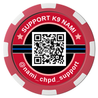 Police Department K9 #02 Magnetic Composite Poker Chips - Black / 8 Spot - Back
