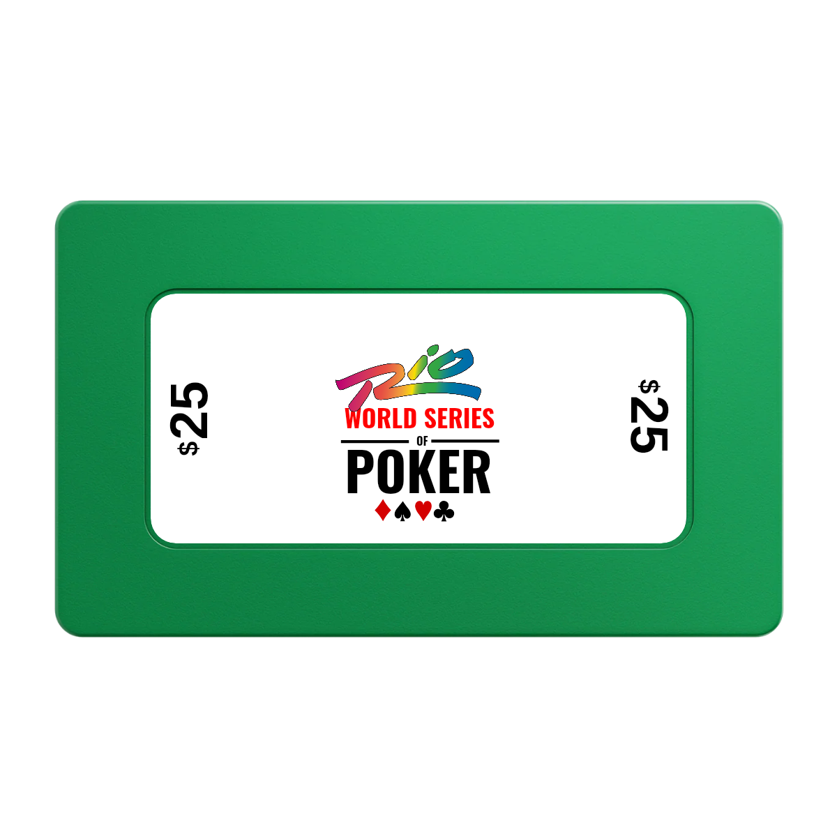 WSOP Rectangular Poker Chip Plaques - Green - Back