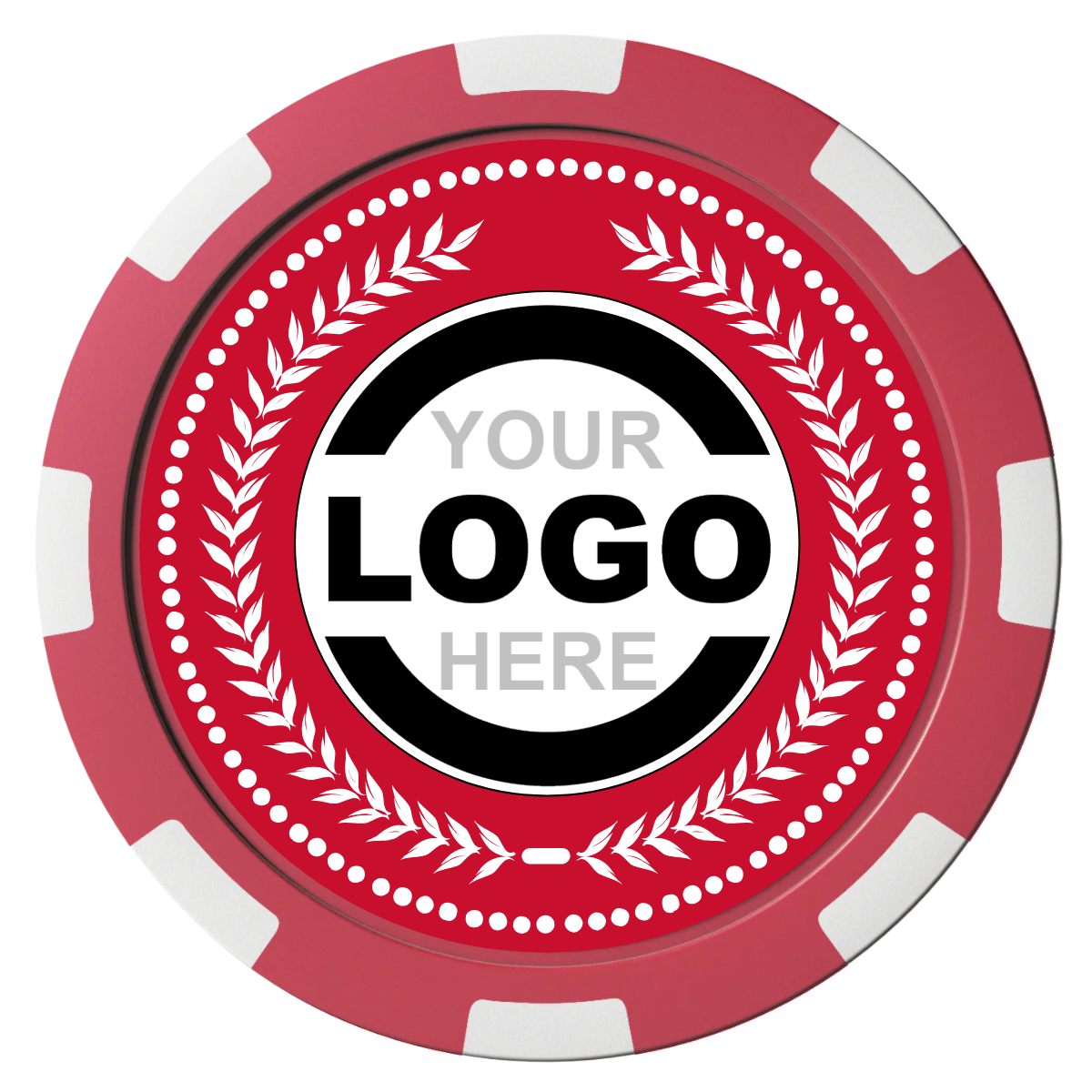 The Winner Composite Poker Chips - Red / 8 Spot - Front