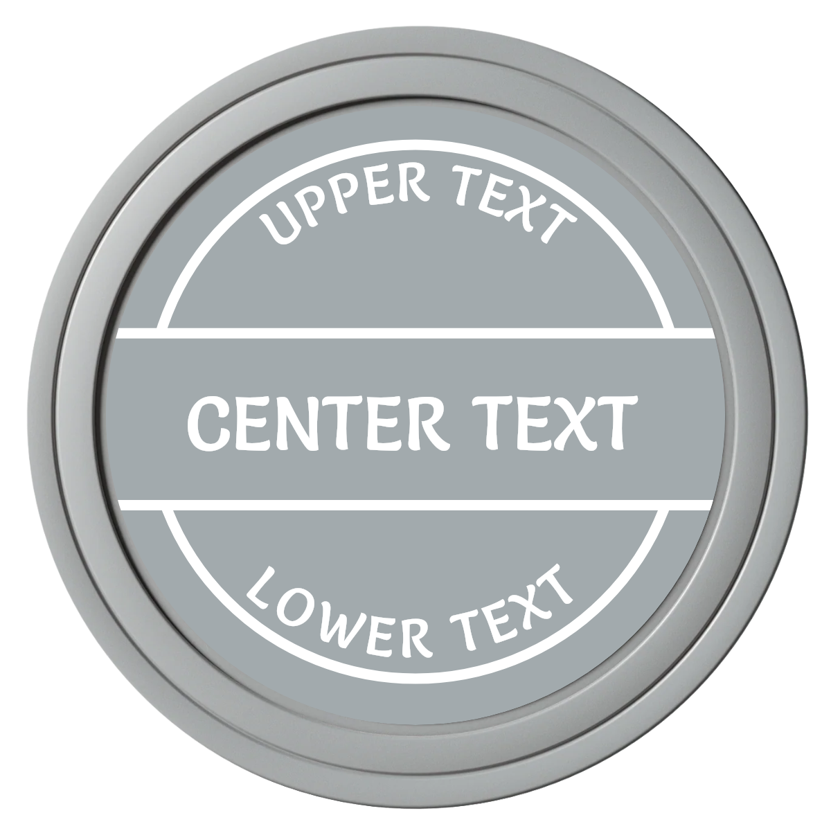 Crisp Banner Composite Poker Chips - Gray / Solid - Front