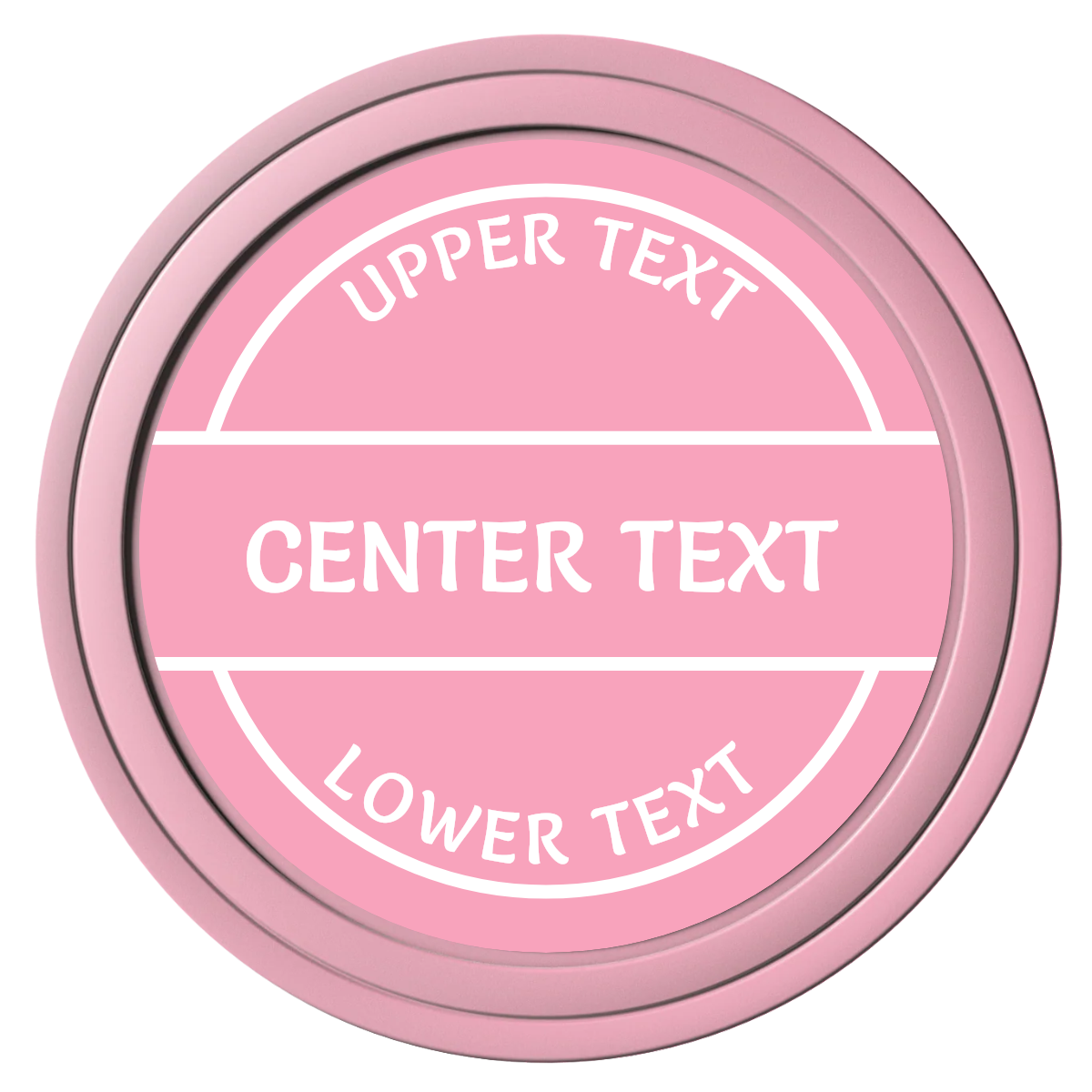 Crisp Banner Composite Poker Chips - Pink / Solid - Front