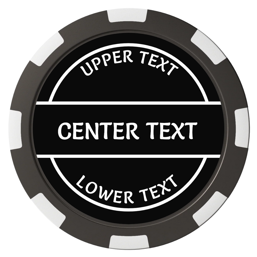 Crisp Banner Composite Poker Chips - Black / 8 Spot - Front