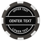 Crisp Banner Composite Poker Chips - Black / 8 Spot - Front