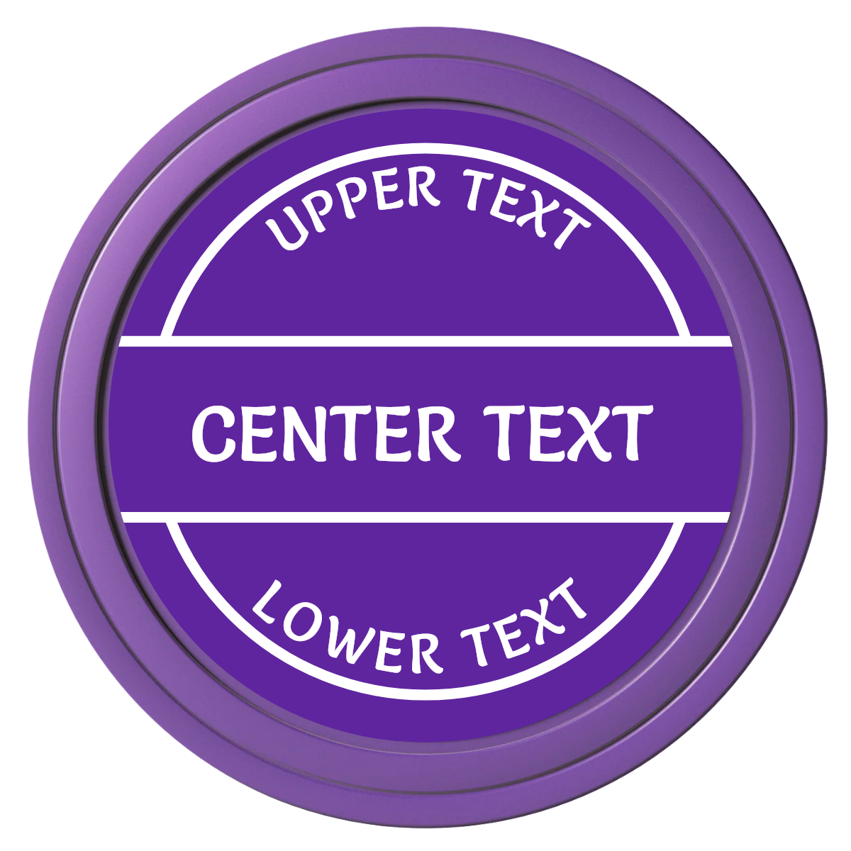 Crisp Banner Composite Poker Chips - Purple / Solid - Front