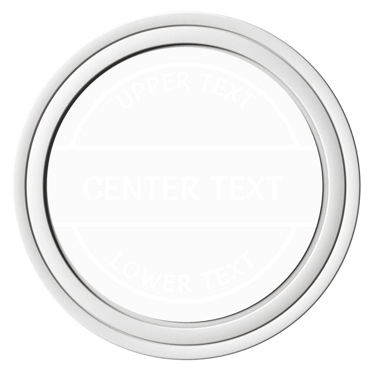 Crisp Banner Composite Poker Chips - White / Solid - Front