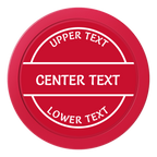 Crisp Banner Dealer Button - 50mm / 2 inch Size - Red - Front