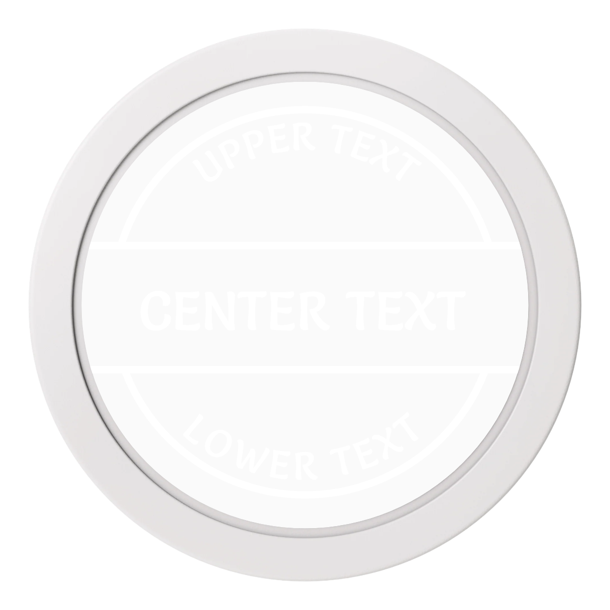 Crisp Banner Dealer Button - 50mm / 2 inch Size - White - Front