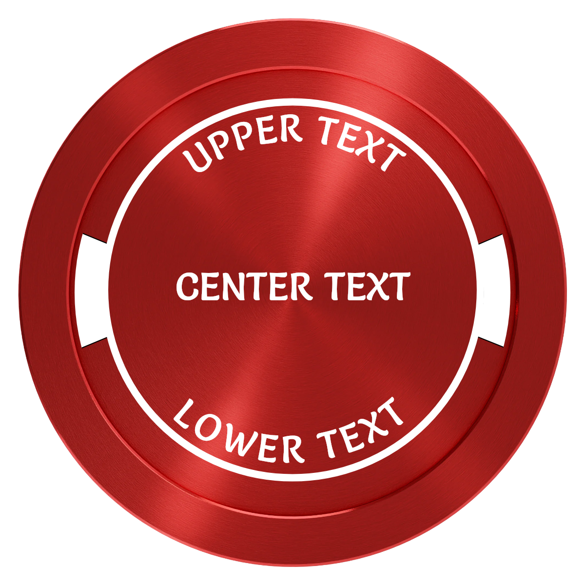 Crisp Banner Aluminum Poker Chips - Red - Front