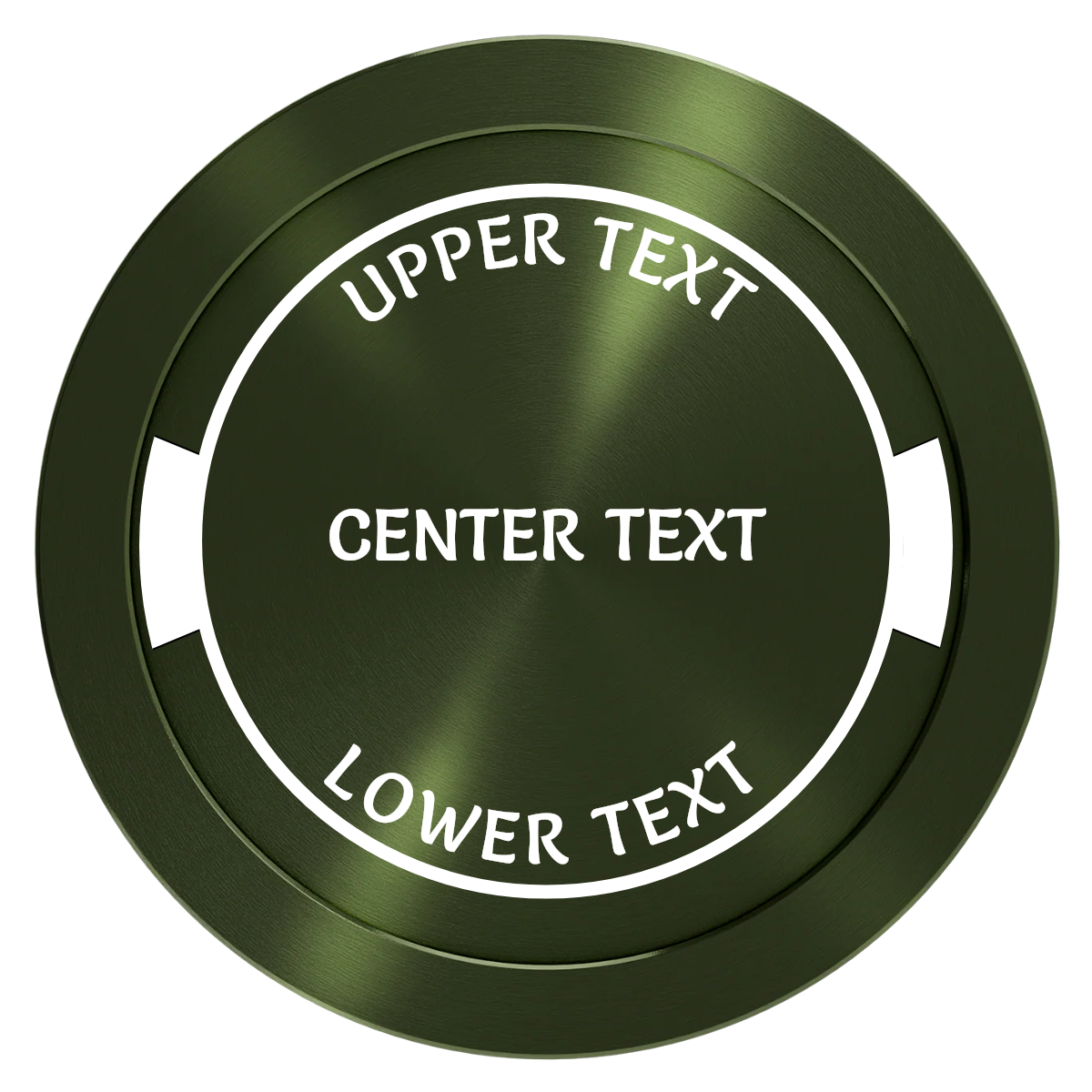 Crisp Banner Aluminum Poker Chips - Green - Front