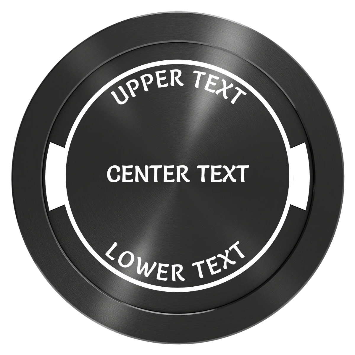 Crisp Banner Aluminum Poker Chips - Black - Front
