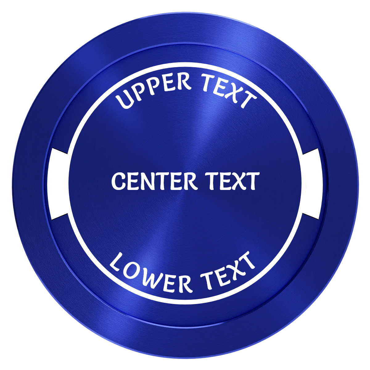 Crisp Banner Aluminum Poker Chips - Blue - Front