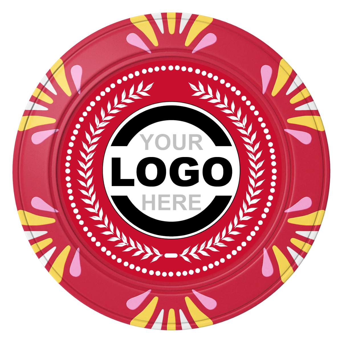 The Winner Clay Poker Chips - Red / Macau / 40mm - Front