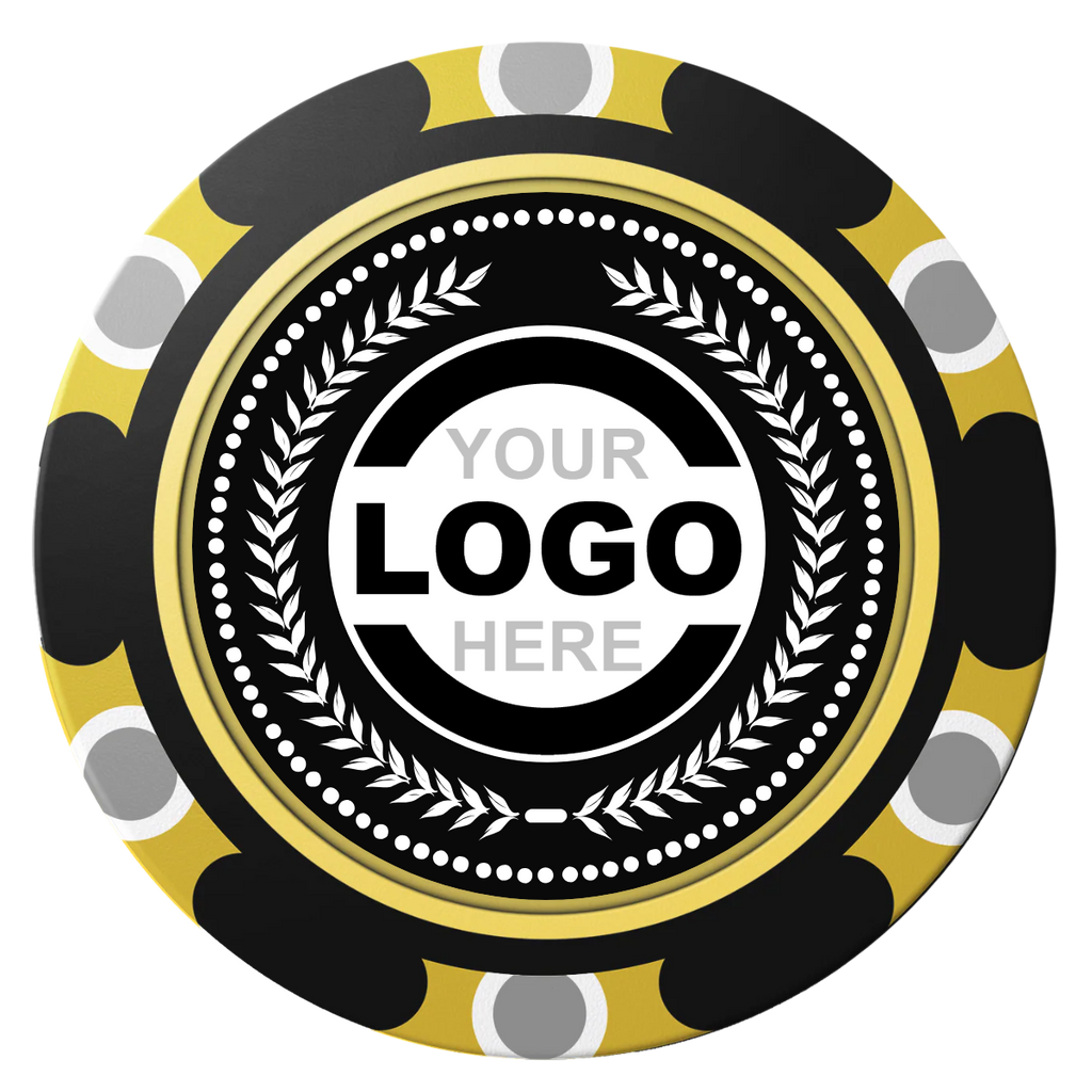 The Winner Clay Poker Chips - Black / Monte Carlo / 40mm - Front