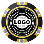 The Winner Clay Poker Chips - Black / Monte Carlo / 40mm - Front