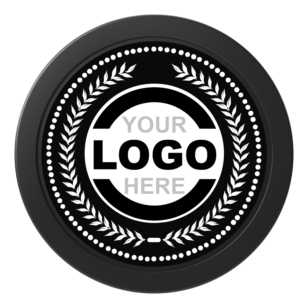 The Winner Dealer Button - 50mm / 2 inch Size - Black - Front