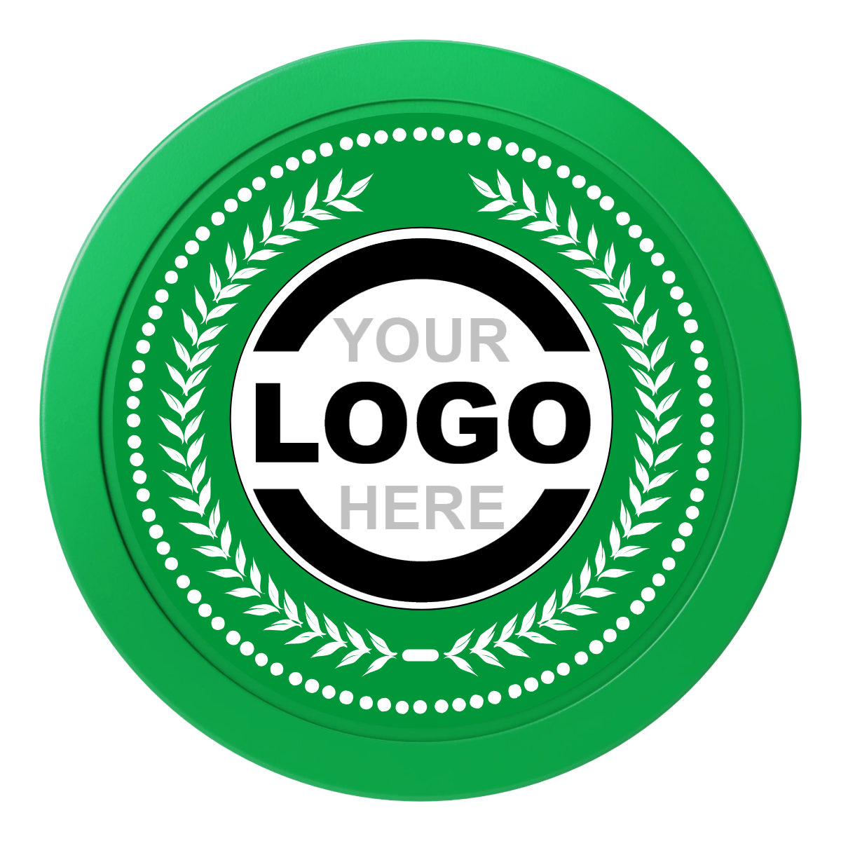 The Winner Dealer Button - 50mm / 2 inch Size - Green - Front