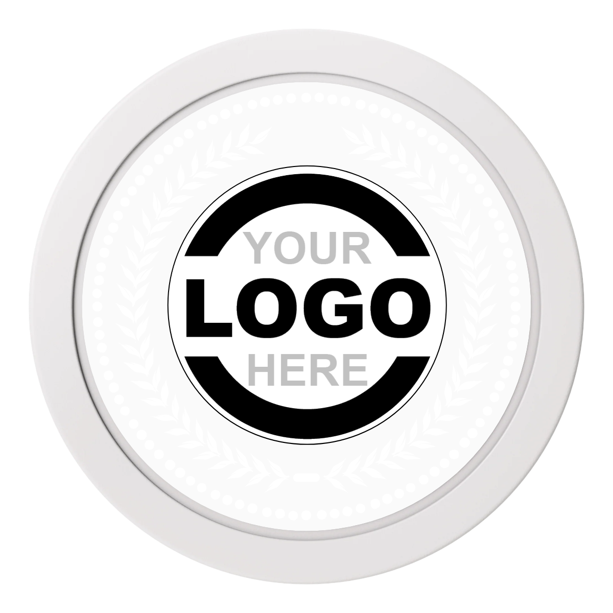 The Winner Dealer Button - 50mm / 2 inch Size - White - Front
