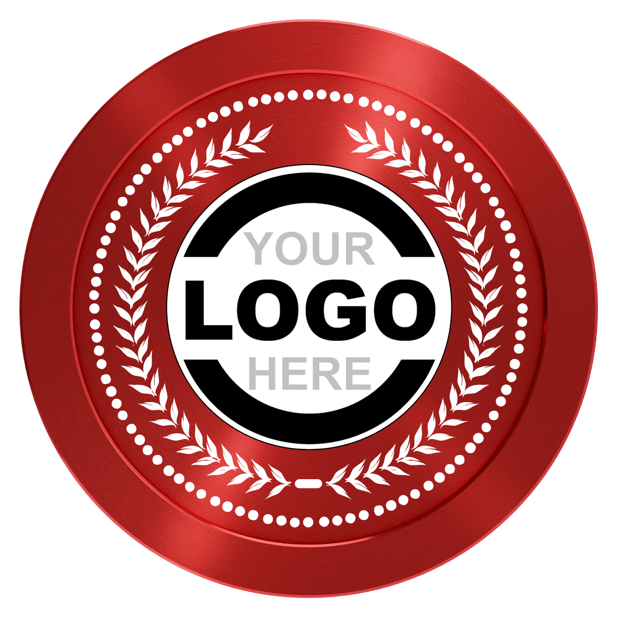 The Winner Aluminum Poker Chips - Red - Front