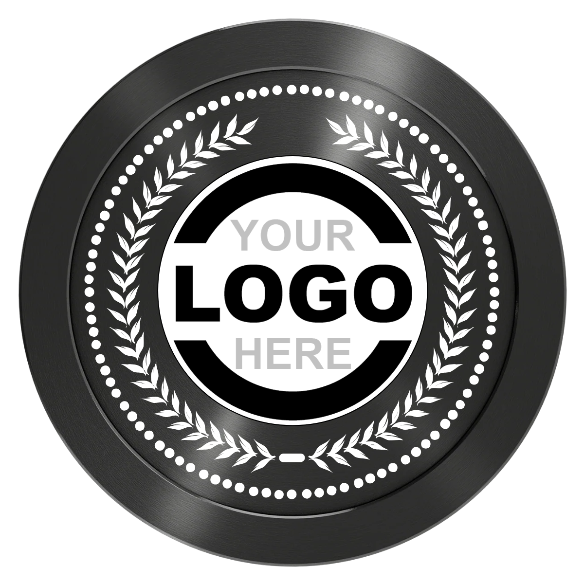 The Winner Aluminum Poker Chips - Black - Front