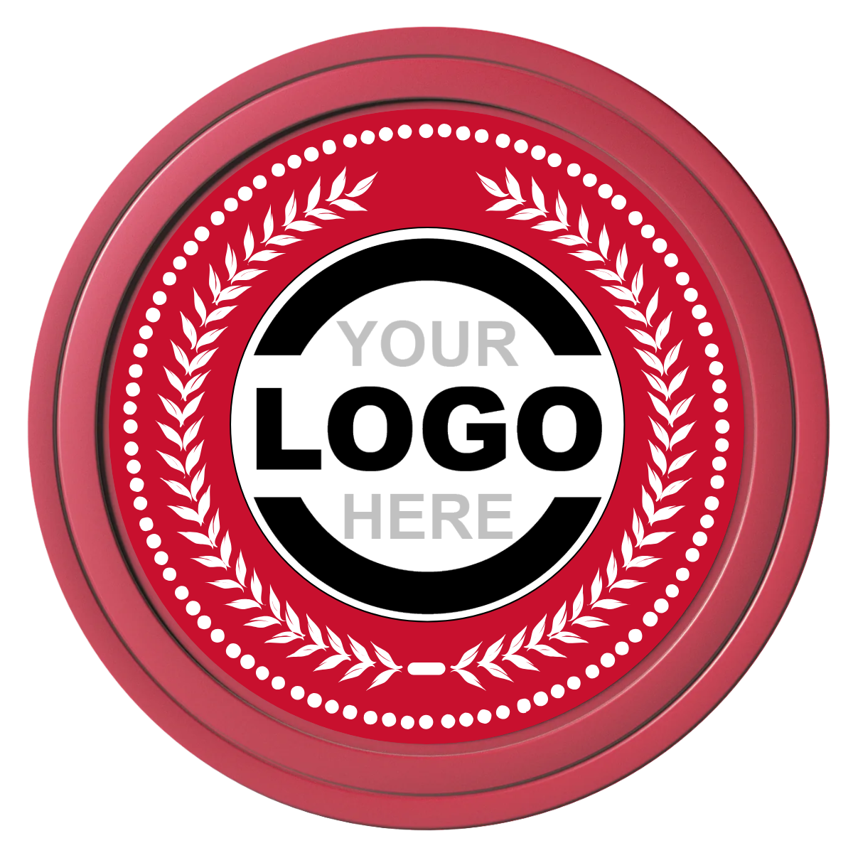 The Winner Composite Poker Chips - Red / Solid - Front