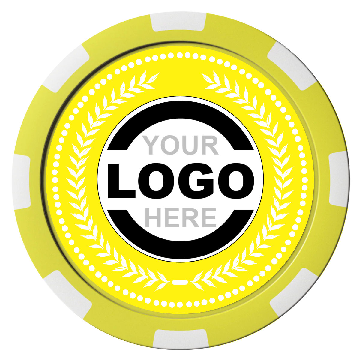 The Winner Composite Poker Chips - Yellow / 8 Spot - Front