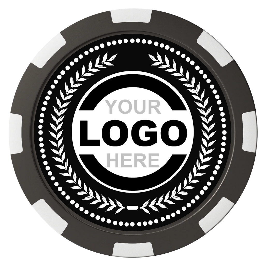 The Winner Composite Poker Chips - Black / 8 Spot - Front