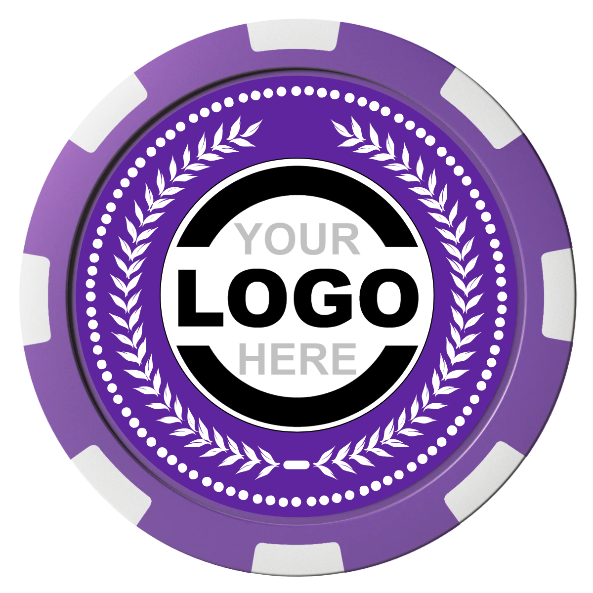 The Winner Composite Poker Chips - Purple / 8 Spot - Front