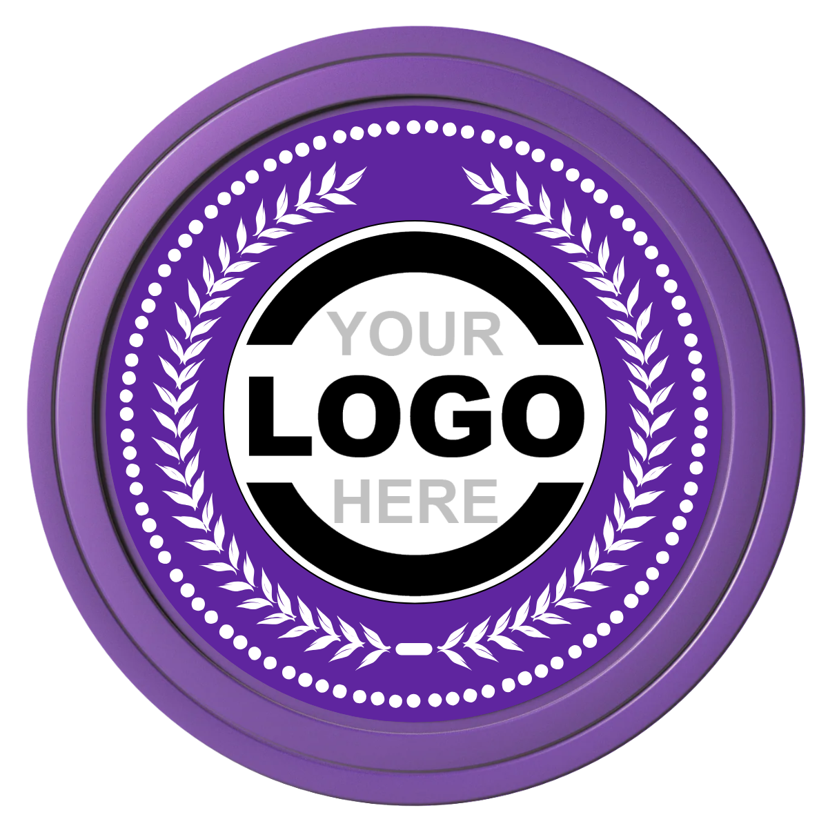 The Winner Composite Poker Chips - Purple / Solid - Front