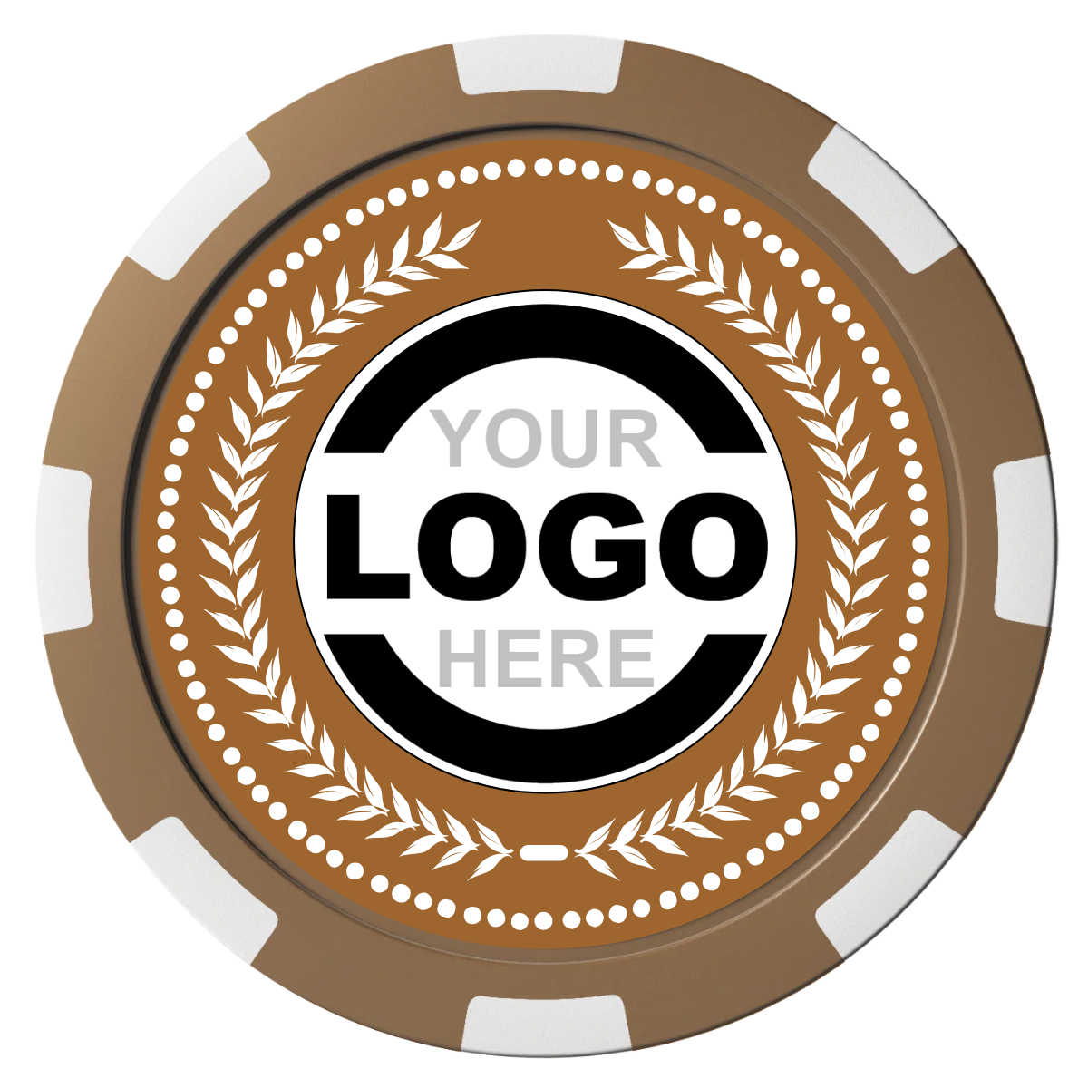 The Winner Composite Poker Chips - Brown / 8 Spot - Front