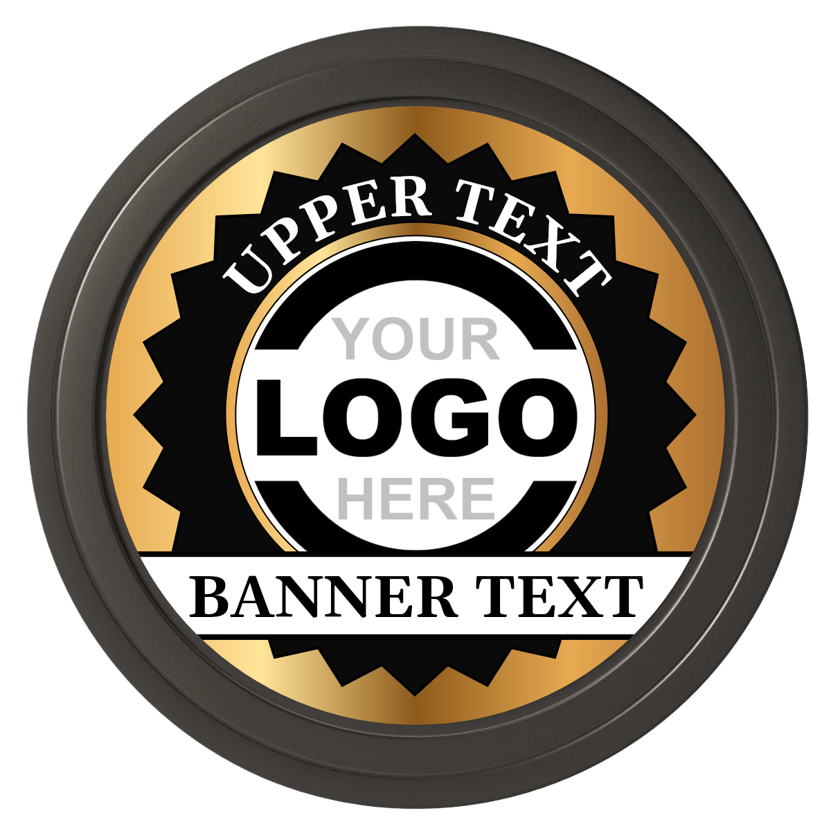 Stamp of Approval Composite Poker Chips - Black / Solid - Front