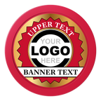 Stamp of Approval Dealer Button - 50mm / 2 inch Size - Red - Front