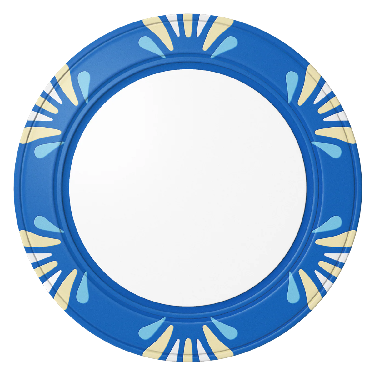 Create Your Own Clay Poker Chips - Blue / Macau / 40mm - Front