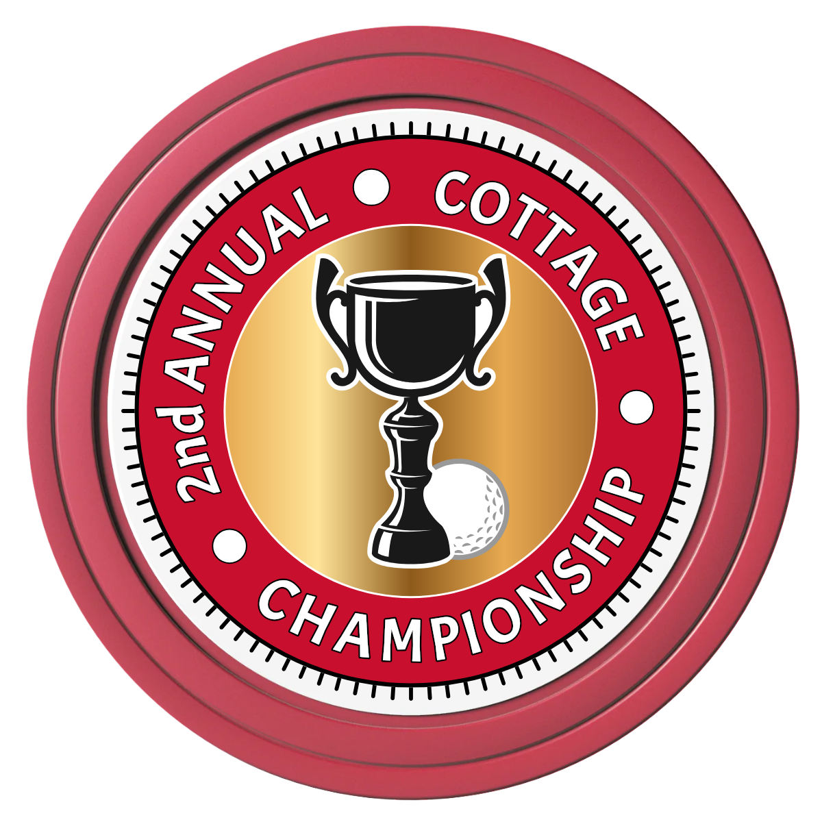 Club Champion Composite Poker Chips - Red / Solid - Front