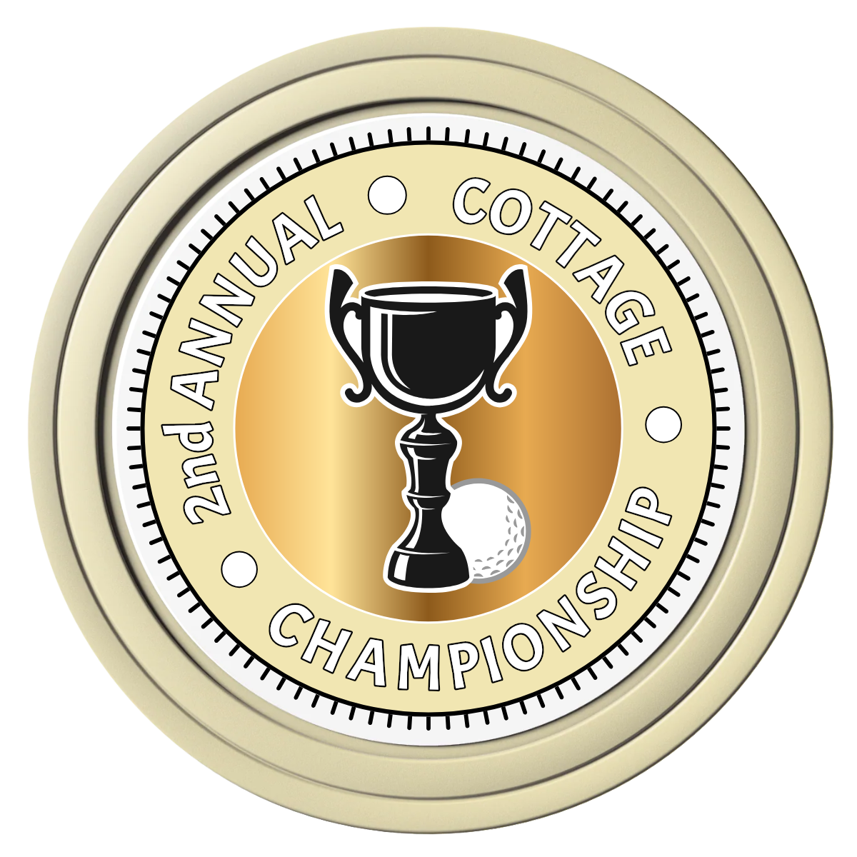 Club Champion Composite Poker Chips - Ivory / Solid - Front