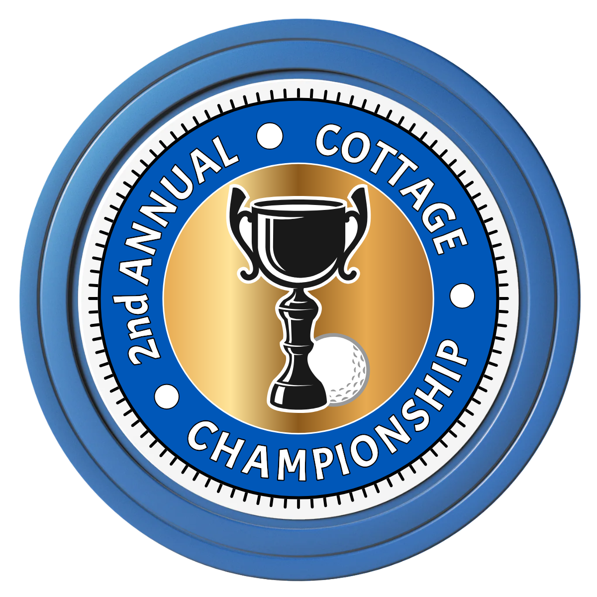 Club Champion Composite Poker Chips - Blue / Solid - Front