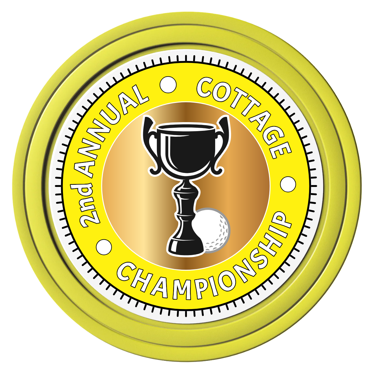 Club Champion Composite Poker Chips - Yellow / Solid - Front